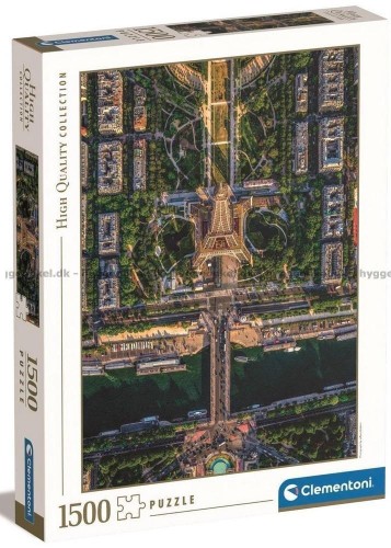 Puzzle 1500 HQ Flying Over Paris, Clementoni