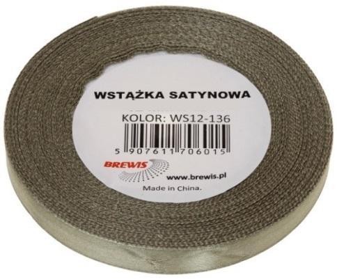 Wstążka satynowa khaki 12mm x 32m