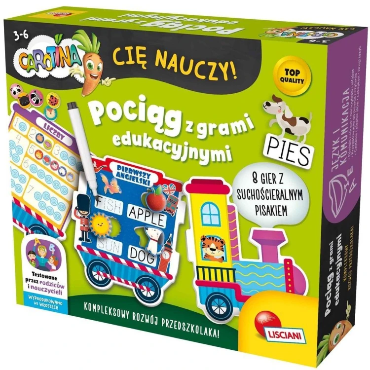 Carotina cię nauczy! Pociąg z grami, Lisciani