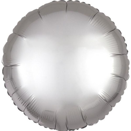 Balon foliowy Lustre srebrny okrągły 43cm