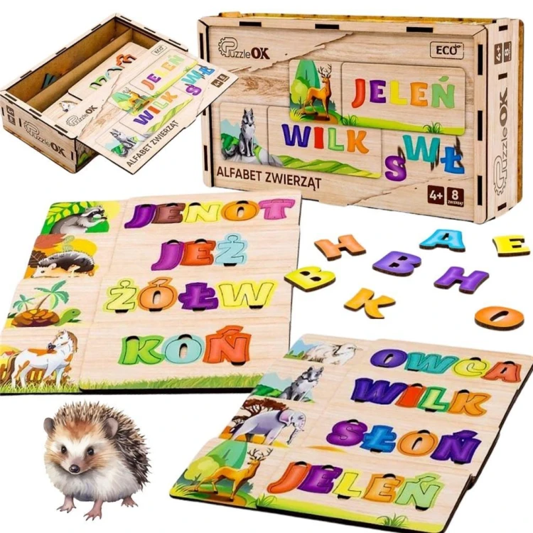Puzzle alfabet zwierzat, PuzzleOK