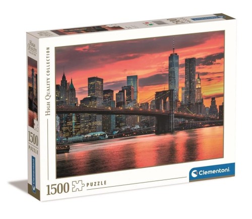 Puzzle 1500 HQ East River at dusk, Clementoni