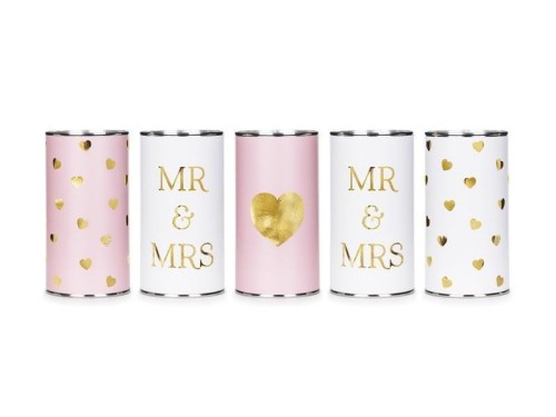 Puszki weselne Mr&amp;Mrs 14x7cm 5szt