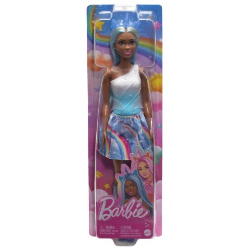 Barbie Lalka Jednorożec niebieska HRR14, Mattel