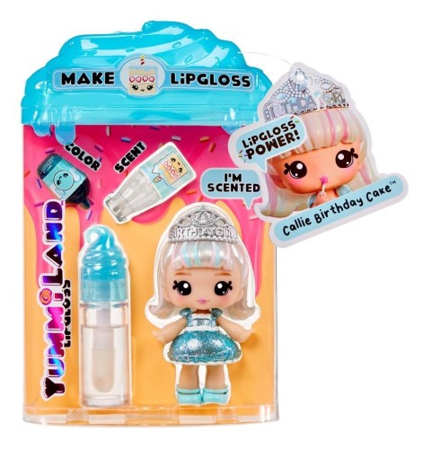 Yummiland Lipgloss Doll- Callie Birthday Cake, MGA