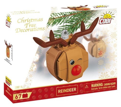Dekoracja choinkowa z klocków - Renifer, Cobi