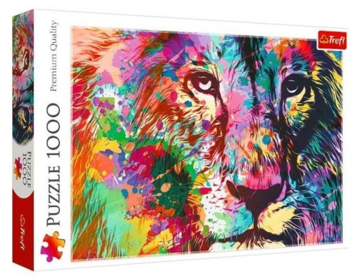 Puzzle 1000 Kolorowy lew TREFL, Trefl