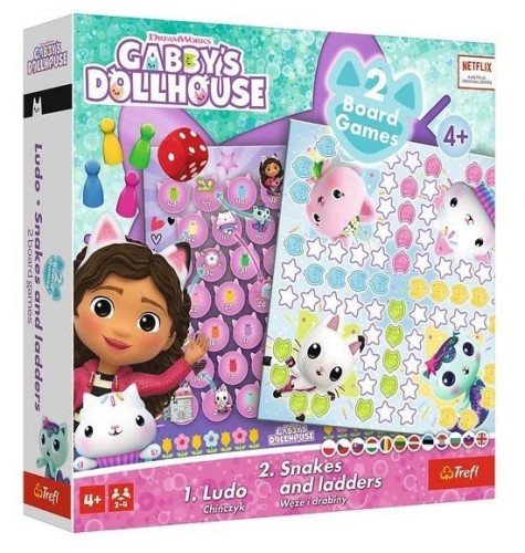 Gra planszowa 2w1 Gabby's Dollhouse TREFL, Trefl