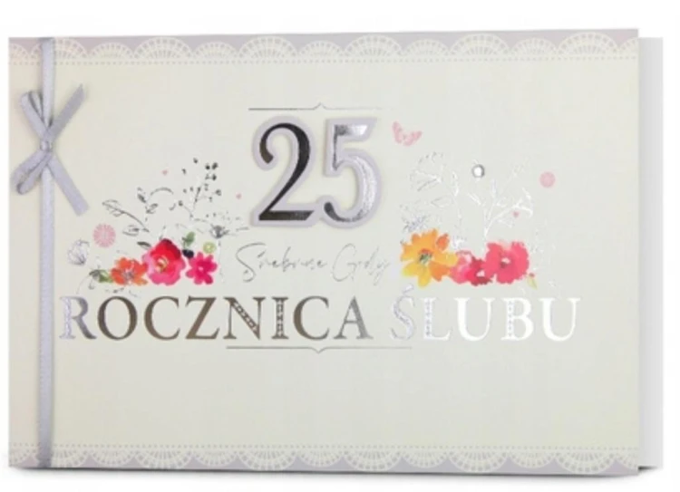 Karnet B6 Rocznica ślubu 25