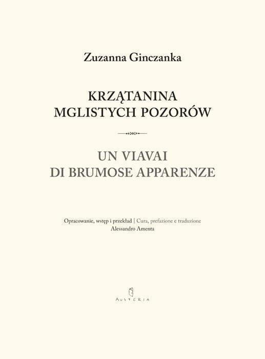 Krzątanina mglistych pozorów. Wiersze Wybrane