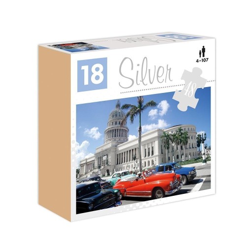 Puzzle 48 Samochody Silver ALEX, Silver