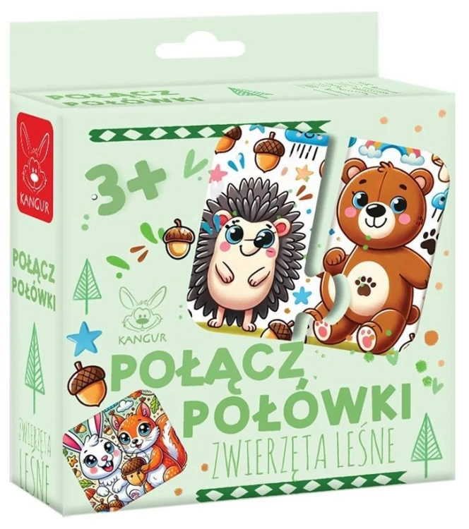 Połącz połówki Zwierzęta Leśne, Kangur
