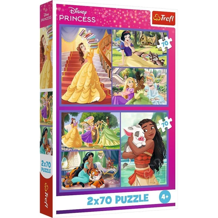Puzzle 2x70 Bajkowe dni TREFL, Trefl
