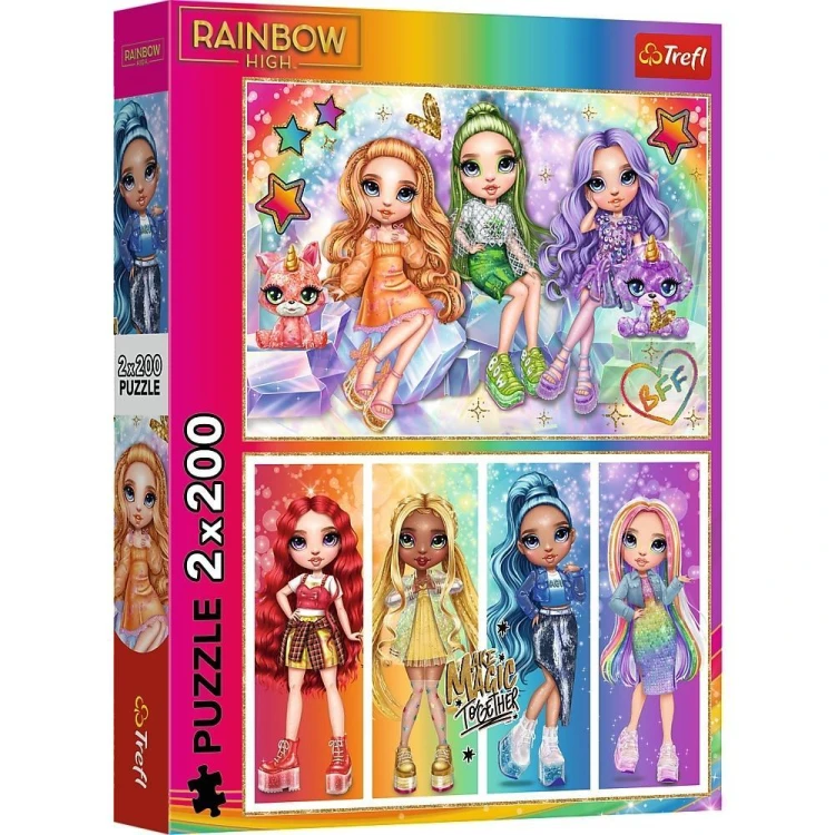 Puzzle 2x200 Tęczowe lalki TREFL, Trefl