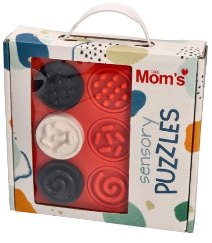 Puzzle sensoryczne kółeczka kontrastowe