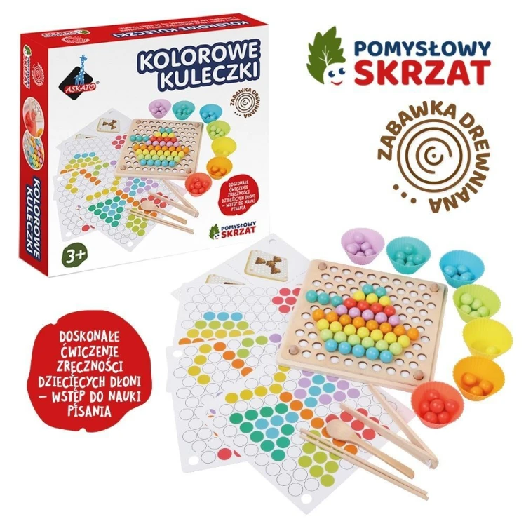 Pomysłowy skrzat - kolorowe kuleczki, Askato