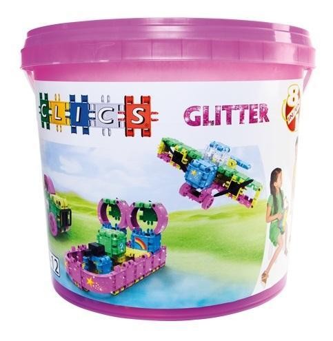 Klocki konstrukcyjne 8w1 - Glitter, Clicks