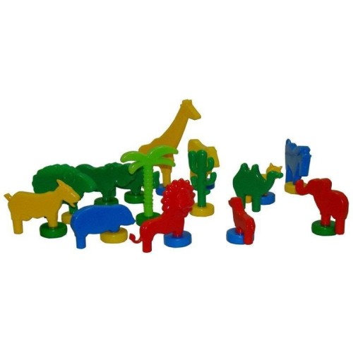 Klocki konstrukcyjne Kolorowe zoo, Macyszyn Toys