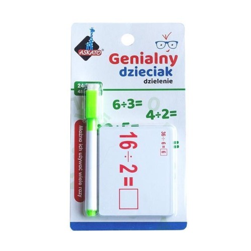 Genialny dzieciak - fiszki matematyczne dzielenie