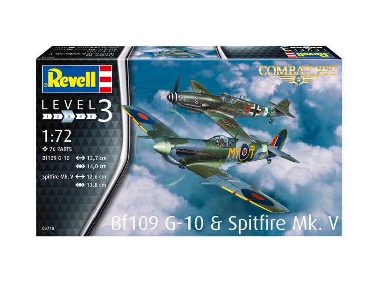Samolot 1:72 Me BF-109G-10 &amp; Spitfire Mk.V