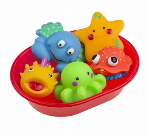 Morskie zwierzątka w wanience 5szt, Tullo