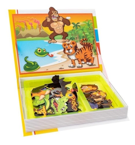 Puzzle magnetyczne - safari, Askato