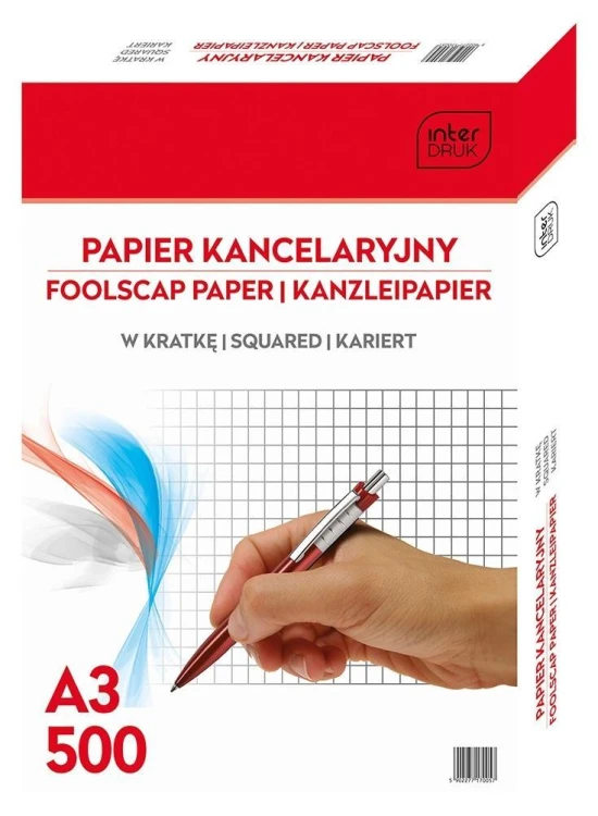 Papier kancelaryjny A3/500K kratka, INTERDRUK