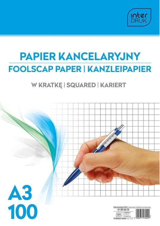 Papier kancelaryjny A3/100K kratka, INTERDRUK
