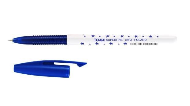 Długopis Superfine 0,5mm nieb. (30szt) TOMA, TOMA