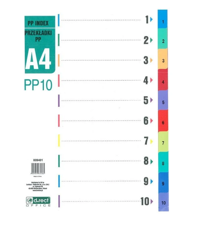 Przekładki PP 1-10 PP10 D.RECT, D.RECT