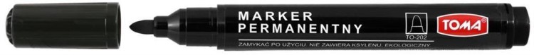 Marker permanentny 202 czarny (10szt)TOMA, TOMA