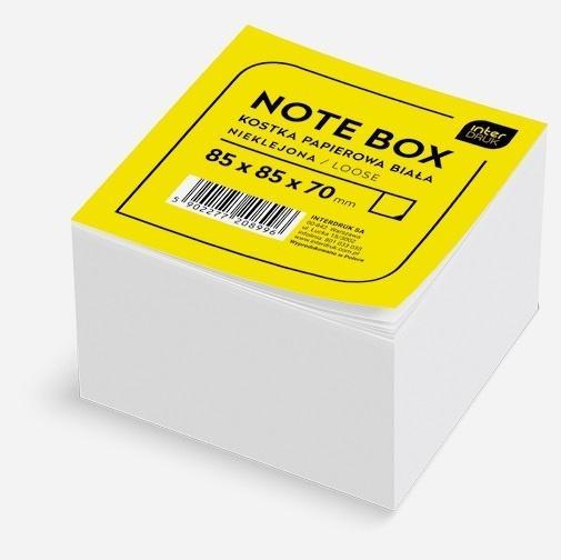 Kostka papierowa 85x85x70mm biała nieklejona