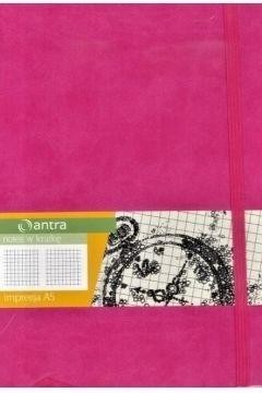 Notes A5 Kratka Impresja Różowy ANTRA, Antra