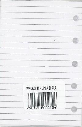 Wkład do organizera M Linia biała ANTRA, Antra
