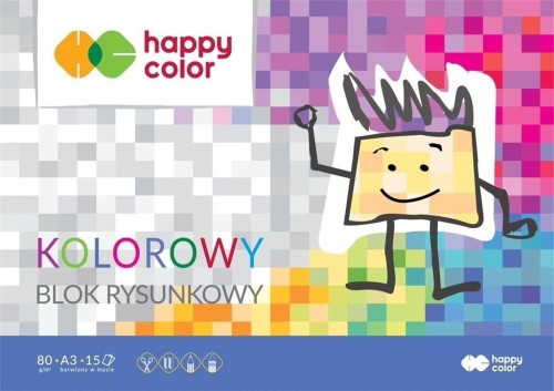 Blok rysunkowy kolor A3/15K HAPPY COLOR, GDD