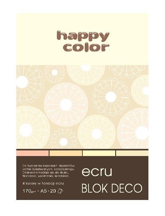 Blok A5/20K Deco Ecru 170g HAPPY COLOR, GDD