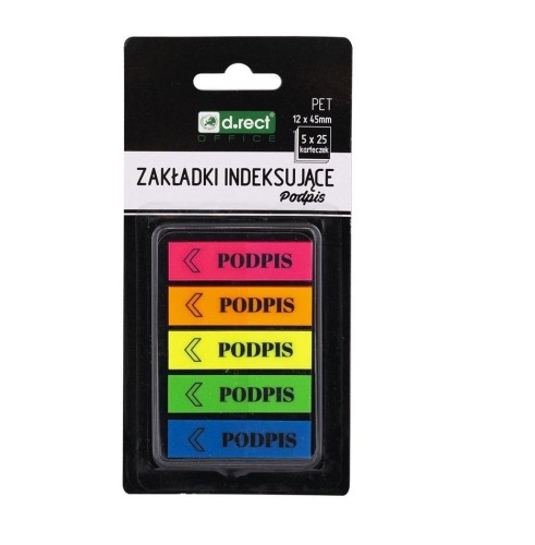 Zakładki indeksujące 12x45mm Podpis D.RECT, D.RECT