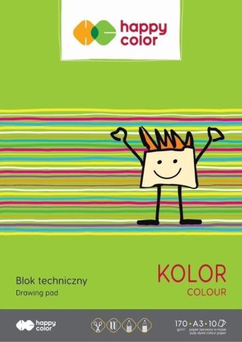 Blok techniczny kolor A3/10K 170g HAPPY COLOR, GDD