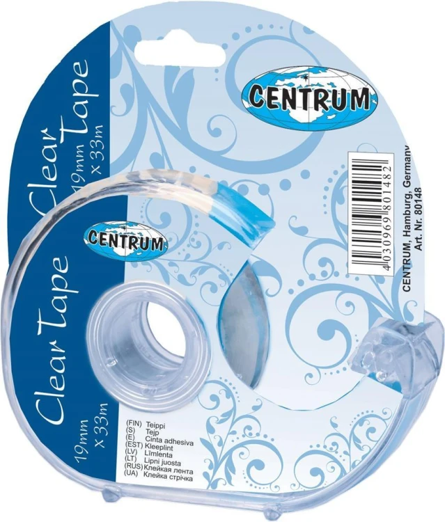Taśma biurowa z dyspenserem 19x33mm 80148, Centrum