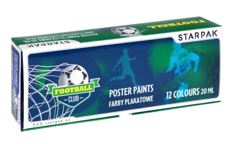 Farby plakatowe Football 12 kolorów, STARPAK