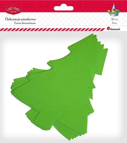 Piankowe choinki 160x202mm zielone 8szt., Titanum