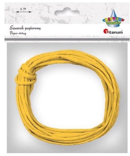 Sznurek papierowy 3.5mmx5m żółty, Titanum