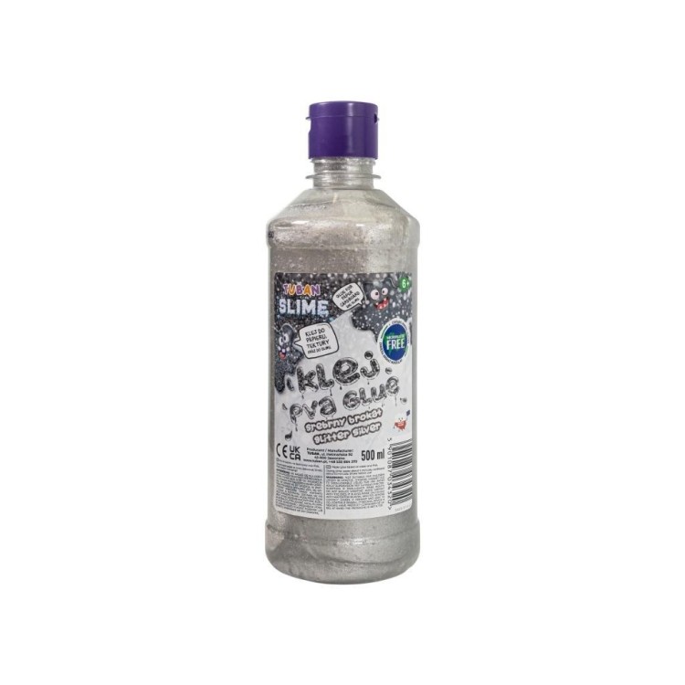 Klej brokatowy srebrny PVA 500ml TUBAN, Tuban