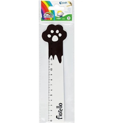 Linijka drewniana 15cm łapa FIORELLO, Fiorello