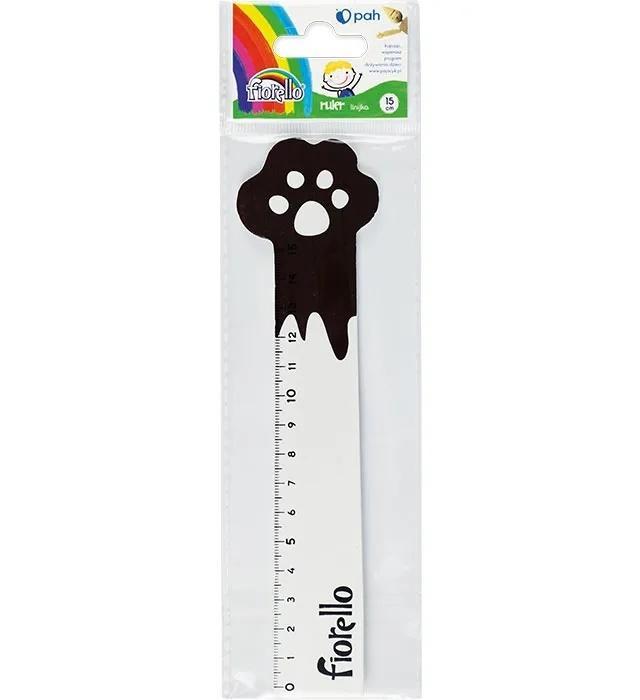 Linijka drewniana 15cm łapa FIORELLO, Fiorello
