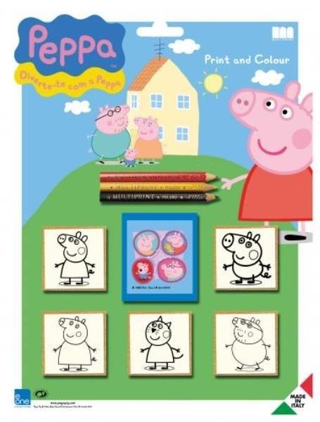 Świnka Peppa - pieczątki 5szt, Multiprint