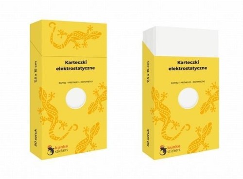Karteczki elektrostatyczne 50szt. białe, Kunke