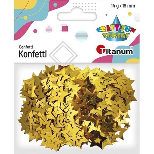 Konfetti Gwiazdki złote14g, Titanum