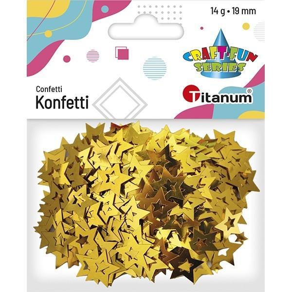 Konfetti Gwiazdki złote14g, Titanum