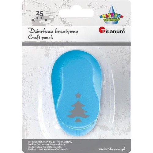 Dziurkacz z motywem 25mm choinka, Titanum